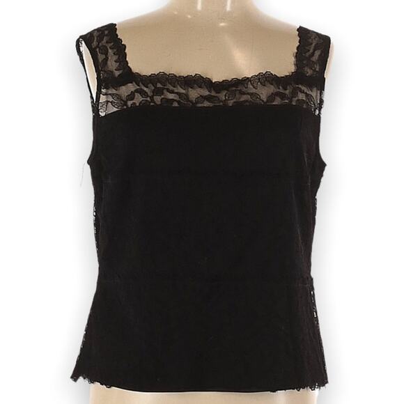 GARFIELD & MARKS BLACK LACE CAMISOLE TOP SIZE SMALL - Picture 1 of 10